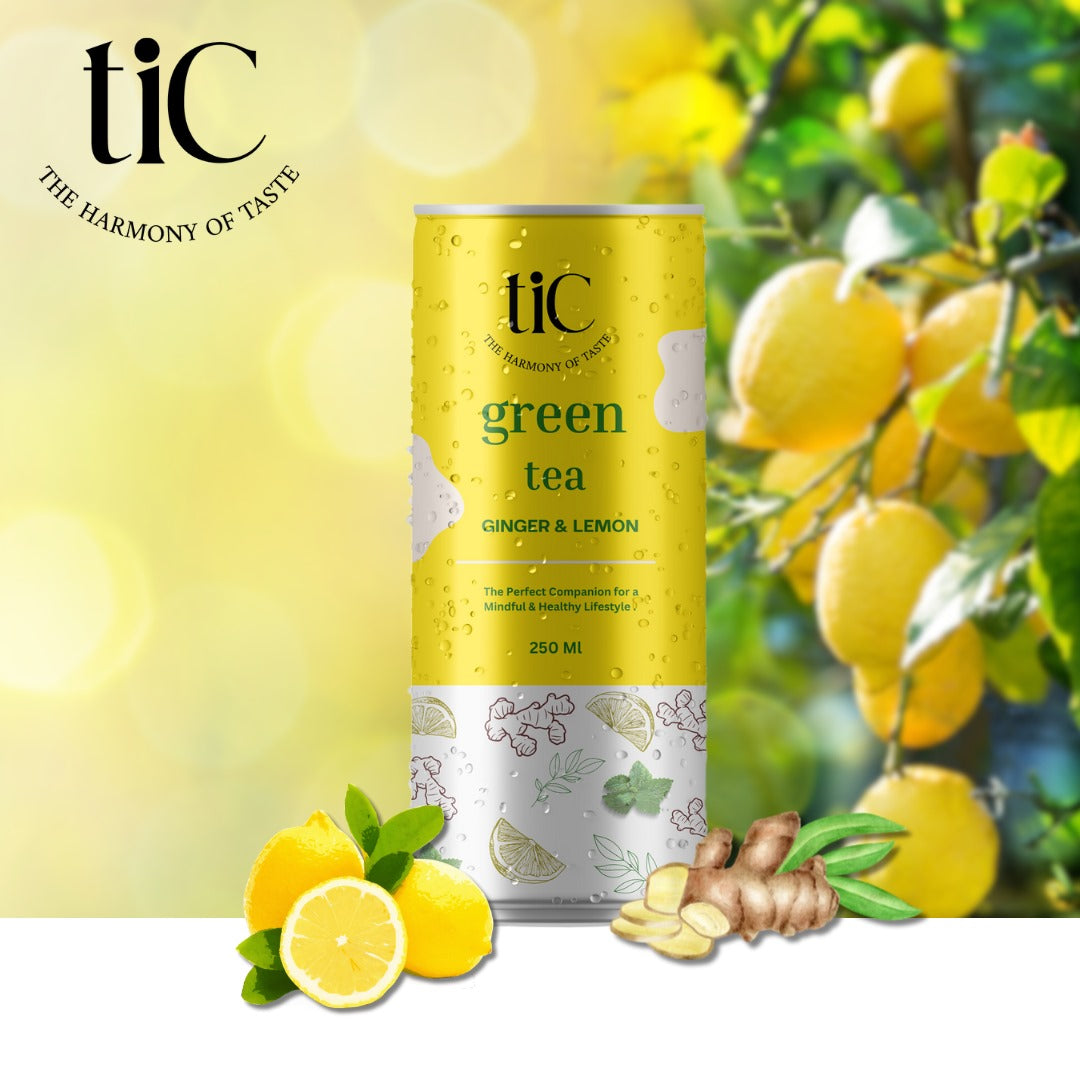 TIC Ginger Lemon Iced Green Tea  | 250ml Pack of 24